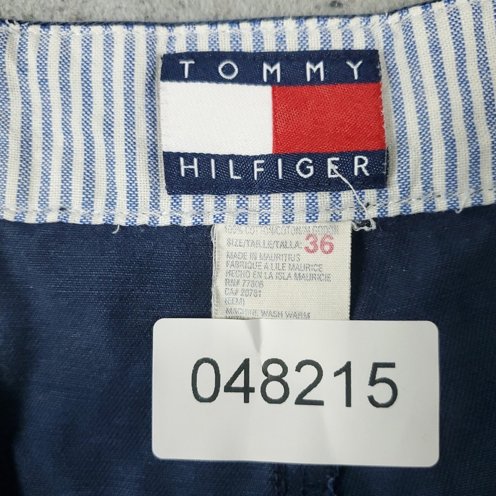 Tommy Hilfiger Shorts Mens Size 36 Blue Vintage Pleated Chino * - Picture 9 of 9